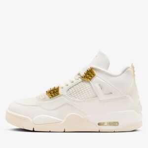 NWT Women's Air Jordan 4 White & Gold